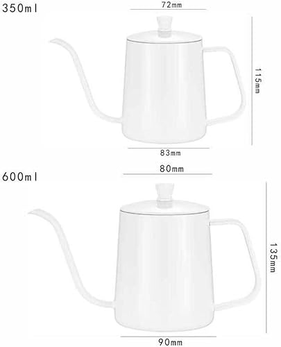 Miniatura 4 de Generic Hervidor de café de acero inoxidable, olla de goteo, estufa blanca, hervidor de cuello de cisne para té, café de goteo de agua caliente,