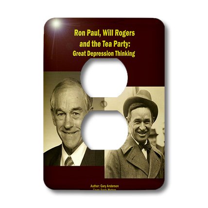 Bouchon de prise double decoratif 3dRose Ron Paul Will Rogers Tea Party lsp_26361_6 - 3