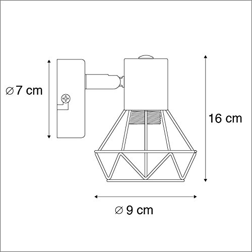 Qazqa Moderno Set 3 focos art deco giratorio oro - MOSH 1 Acero Redonda Adecuado para LED Max. 3 x 40 Watt