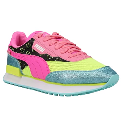 PUMA Kids Girls Future Rider Vrqt Lace Up Sneakers Shoes Casual - Blue, Pink - Size 7 M2