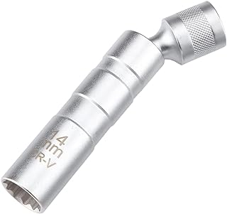 AUCELI Magnetic Spark Plug Socket, 14mm Thin Walled Swivel Socket Removal Tool, 3.8 Inch Universal Standard Spark Plug Socket Set with Magnetic Design, Car Accessories for Most Vehicles (0.55")