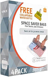Travis Travel Gear Space Saver Bags. No Vacuum Rolling Compression, Has 4 Space