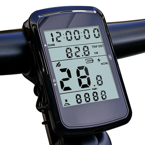 Plyisty GPS Bike Computer, Wireless Cycling Computer with 2.4 Screen, Backlight, Waterproof Bike Odometer Speedometer, 28H & 1200mAh, Type C Rechargeable