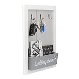 blomus schluesselkasten Am Schlüsselbrett befinden sich 3 Haken aus gegossenen Aluminium und eine Briefablage