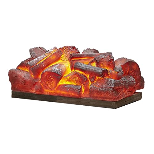 ENGENDER Water Vapor Fireplace 3D Simulation Flame 13.8 Inches Electric Fireplace Logs Mini Fireplace Insert Log Heater 8W Decorative Ornamental Fireplace Core Electric Fireplace