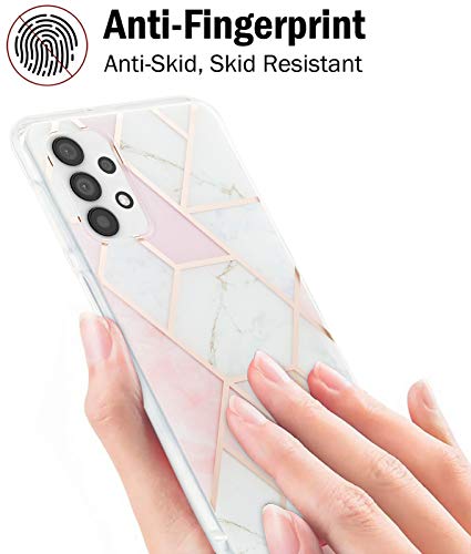 Gevallen voor Samsung Galaxy A32 5G, marmeren patroon TPU hoesje (roze) - Image 3