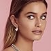 Cube Austrian Crystal Drop Leverback Earrings for Women Fashion 14K Rose Gold Plated Hypoallergenic Jewelry (Light Topaz)