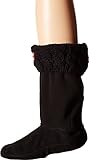 Hunter Kids Baby Girl's 6 Stitch Cable Boot Sock (Toddler/Little Kid/Big Kid) Black Small