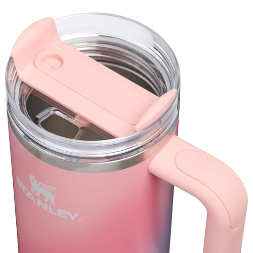 Image of STANLEY Quencher H2.0 Tumbler with Handle and Straw 30 oz Flowstate 3-Position Lid Cup Holder Compatible for Travel Insulated Stainless Steel Cup BPA-Free Sunset Spiral