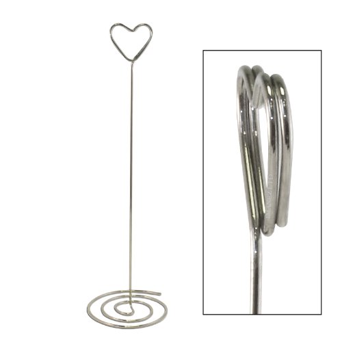 Silver Wedding Table Number Holder Set Of 12 Elegant Spiral Design Sign