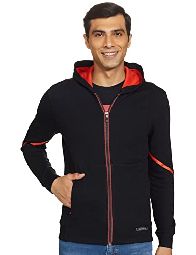 Image of Van Heusen Cotton Blend Men Sport Media Pocket Hooded Neck Hoodie - Ultra Soft, Breathable