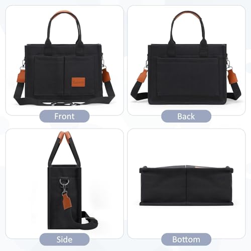 Image of Kawn Large Canvas Tote Bag for Women hobo Shoulder Bag with Zipper Multi-Pocket Satchel bag Crossbody Bag with Detachable Strap Everything Everyday Handbags for Office, College and Travel