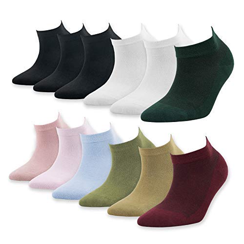 Image of BAMBOOVEN Ankle Socks for Women Thin Bamboo Rayon Low Cut Socks 3 /6 /8 /12 P