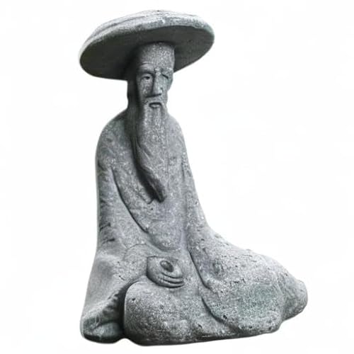 Hemoton U151184UXXV9 Mini Fisherman Statue Fairy Garden Figurine Elder Statue Aquarium Exotic Environments Bonsai Pot Asian Decoration thumb #9