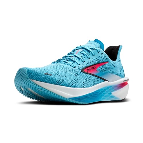 BROOKS Damen Hyperion 2 Sneaker, Crystal Seas/Diva Pink/Schwarz, 40.5 EU