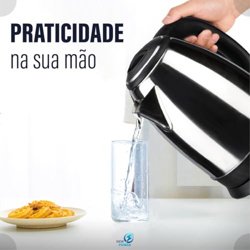 Chaleira Elétrica 1,8l Inox Desligamento Automatico Cor Aço 110v