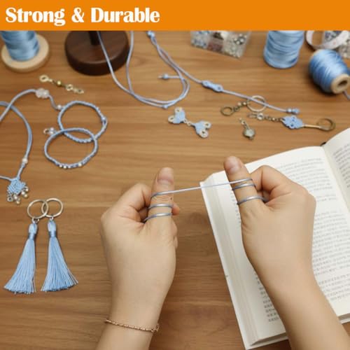 Satin Nylonschnur für Armbänder 1,5 mm, Seidenkordel, seidiges Knotenband, 252 Yard, 12 Farben,Bastelschnur, Nylonschnur für Halsketten, Armbänder, Perlen, Bastelarbeiten Satinkordel für Armbänder