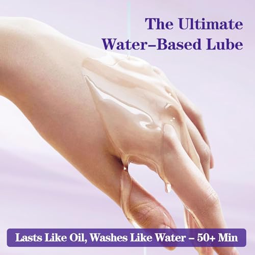 Image of SiYi Water-Based Personal Lubricant, Oil-Like Silky Glide, Non-Sticky & Easy Clean, Toy Compatible Lube for Solo & Couples, Pump Dispenser + Finger Sleeves, 4 Fl oz (120 mL)