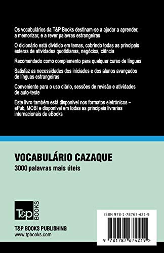 Vocabulário Português Brasileiro-Cazaque - 3000 palavras: 41