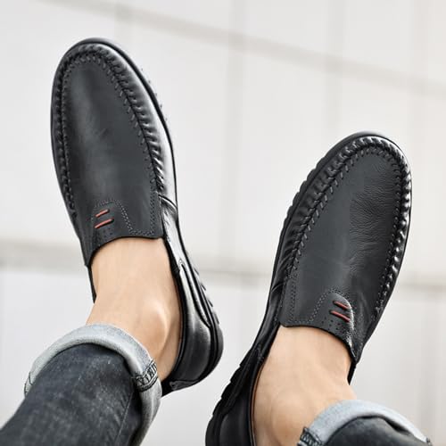 Mens Slip on Shoes Black Comfort Orthopedic Dress Shoe 2025 Fashion Brogue Footwear Casual Loafers Formal Sneakers2