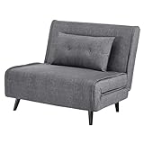 Riess Ambiente Retro Schlafsessel SMART Multifunction - 100cm - grau - Vogue Velours Samt, Bettfunktion, verstellbar