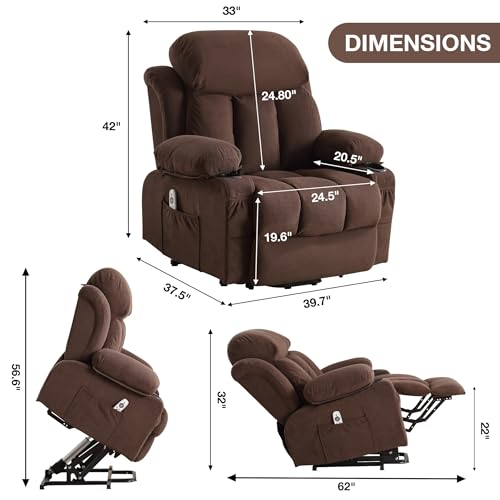 Sillón plegable de tela con elevador eléctrico miniatura 2