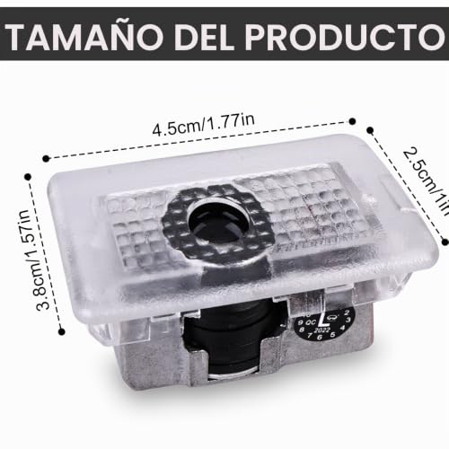 Iluminación de puerta de coche de lujo proyector LED con logo de nitidez cristalina para Tesla 2