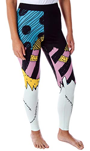 The Nightmare Before Christmas Women s I Am Sally Rag Doll Costume Tights Leggings (Large)