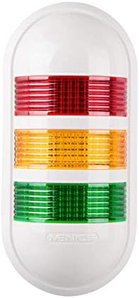 PWE-302-RYG, Wall Mount LED Signal Light, Red/Yellow/Green Color 3 Stack, Steady, 24V AC/DC, IP65