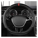 【Cuir microfibre】 Cette housse de volant de voiture de sport est faite de cuir microfibre doux, de finition soignée, confortable au toucher et évacue la transpiration pour offrir une meilleure adhérence.