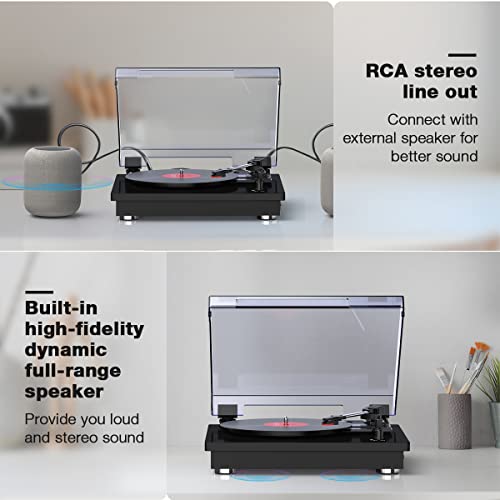 Btuty Platine Vinyle,Stereo Speakers 3-Speed (33/45/78 RPM) Turntable LP Phonograph,BT Connection/USB Flash Disk/Memory… - Les Beatles, Paul McCartney, John Lennon, RIngo Starr, George Harrison Btuty Platine Vinyle,Stereo Speakers 3-Speed (33/45/78 RPM) Turntable LP Phonograph,BT Connection/USB Flash Disk/Memory… – Image 5