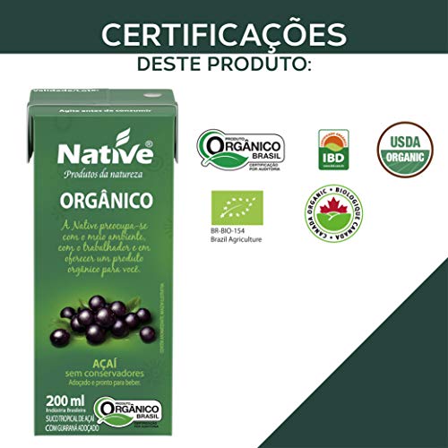 Açaí com Guaraná Orgânico Native 200ml