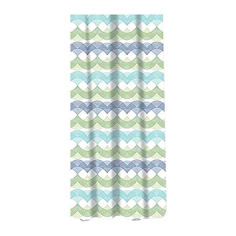 Sabichi Waves PEVA Shower Curtain - Mould Resistant Cover