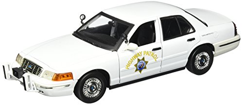 Motormax 1:18 Ford Crown Victoria California Highway Patrol Car, White
