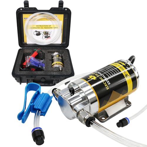 MILADO 12V 100W Electric Oil Change Extractor Pump Set 1-4L/min Fluid Transfer Pump for Engine Oil Diesel Oil Transmission Fluid Gear Oil Suitable for Boat Car Truck Motorcycle Lawnmower