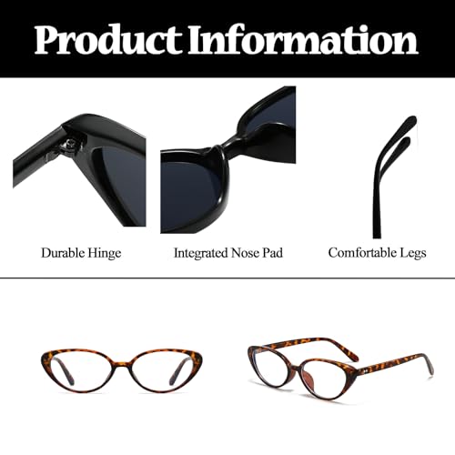 Image of LJCZKA Oval Blue Light Blocking Glasses for Women Men Retro Small Oval Frame Fashion Cat Eye Y2K Computer Eyeglasses