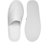 Hotelslipper 10er-Set | Frotteeslipper Gästeslipper Badeslipper Frottierslipper - Geschlossen, Weiß, Unisex - Fious: London