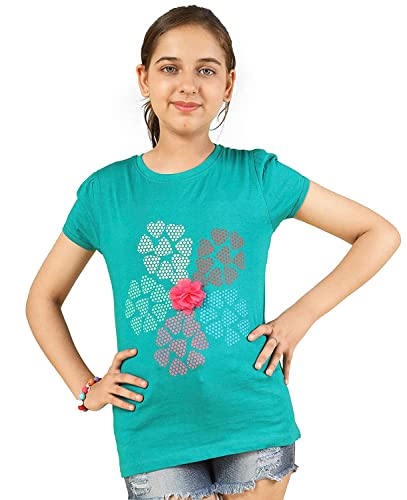Image of KYDA KIDS Girls Cotton Full Sleeve Sequence and Embroidery Tops - Multicolor (Pack of 1)