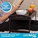 BirdRock Home Bamboo Bed Tray | Wooden Curved Sides Breakfast Serving Tray with Folding Legs | Walnut