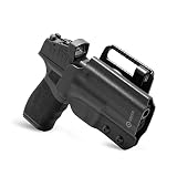 GRITR OWB Kydex Pistol Holster Compatible with Springfield Armory Hellcat w/Optic Cut, Open Bottom...