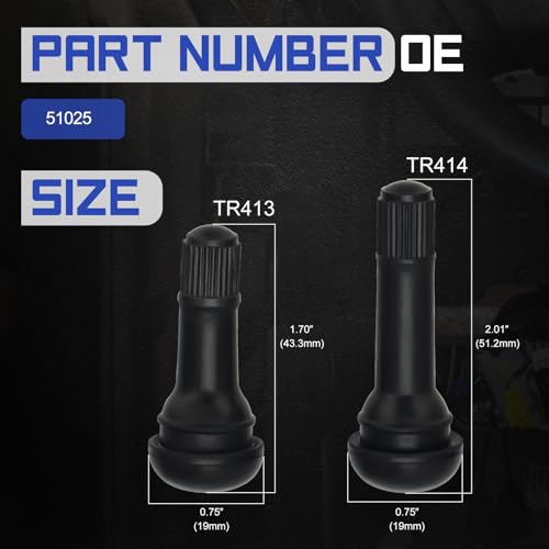 Image of X4XZ 51025 Quick Change Tire Valve Tool Kit with TR413 /TR414,Tire Valve Stem Core Quickly Replacement Tool Kit for Replacing Leaky Valves in Cars,ATVs,Trucks, etc. 23PCS