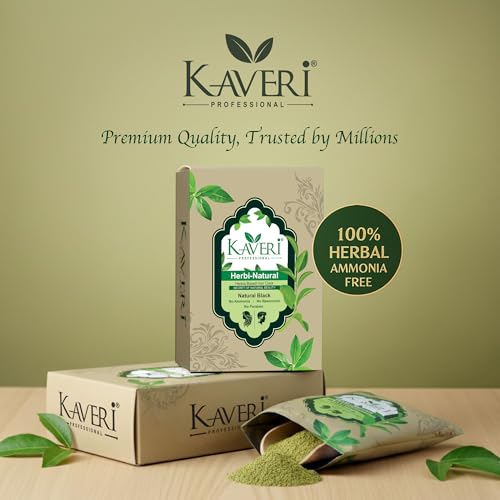 Kaveri Professional Herbi Natural Black Henna Hair Color 10Gm miniatura 3