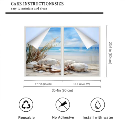 Vinilo Decorativo de Vidrio para Ventana 17.7 x 23.6 pulgadas x2 miniatura 2