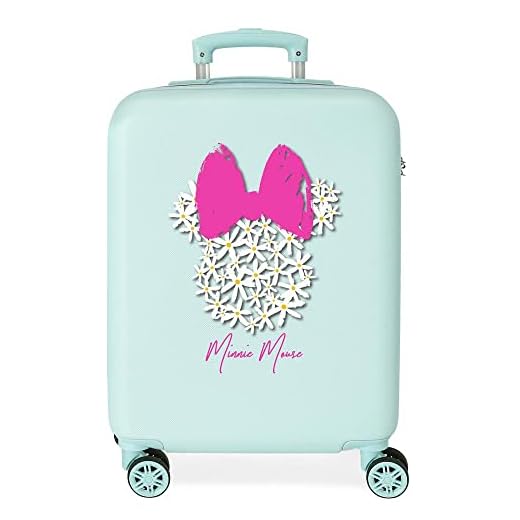Disney Minnie Teen Maleta de Cabina Azul 38x55x20 cms Rígida ABS Cierre de combinación Lateral 35L 2,5 kgs 4 Ruedas Dobles