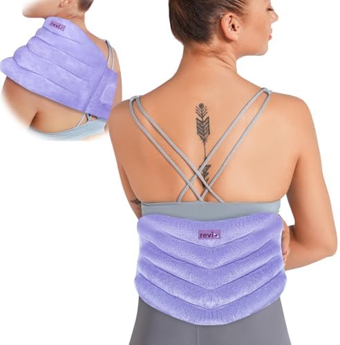 REVIX Extra-Large Microwavable Comfort Wrap for Back, Lumbar, Waist, Shoulder, and Neck, Moist Heat or Cold Option, Reusable and Portable, It Fits Daily Routines
