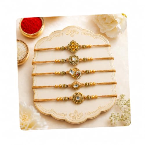 Image of Dreamica Rakhi Set for Brother with Greeting Card And Tilak Set