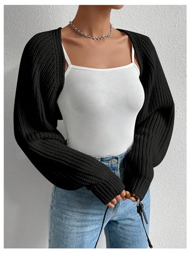 Image of RoseSeek Women's Cropped Cardigan Sweaters Open Front Bolero Shrugs
