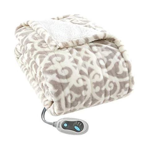 Beautyrest Heated Sherpa Fleece Blanket Cover
