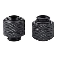 Diyeeni 2 STK. Fitting 1/4 Gewinde, PC Wasserkühlung Anschlüsse Compression Fitting für 9.5mm (ID) / 12.7mm (OD) Schlauch