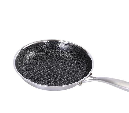 Poêle à fond plat conductrice avec ensemble de cuisson inox 7 pièces